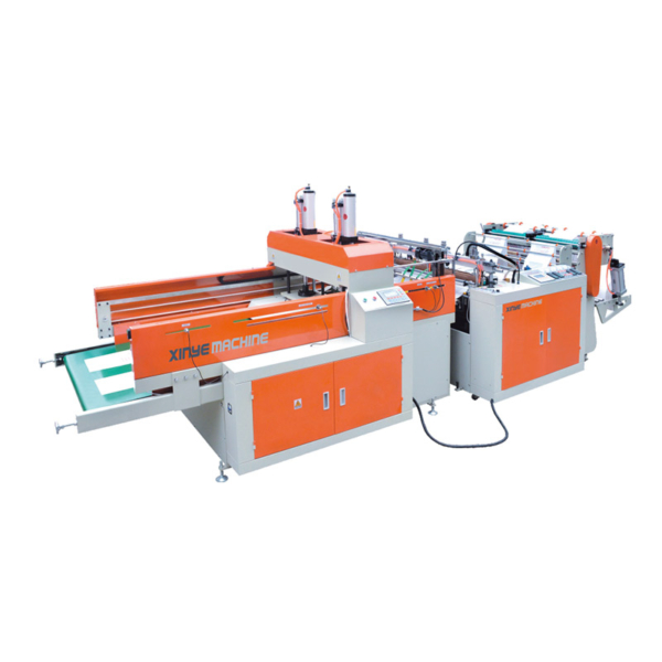 Full Automatic Double Lines High Speed Plastic T shirt Bag Making Machine